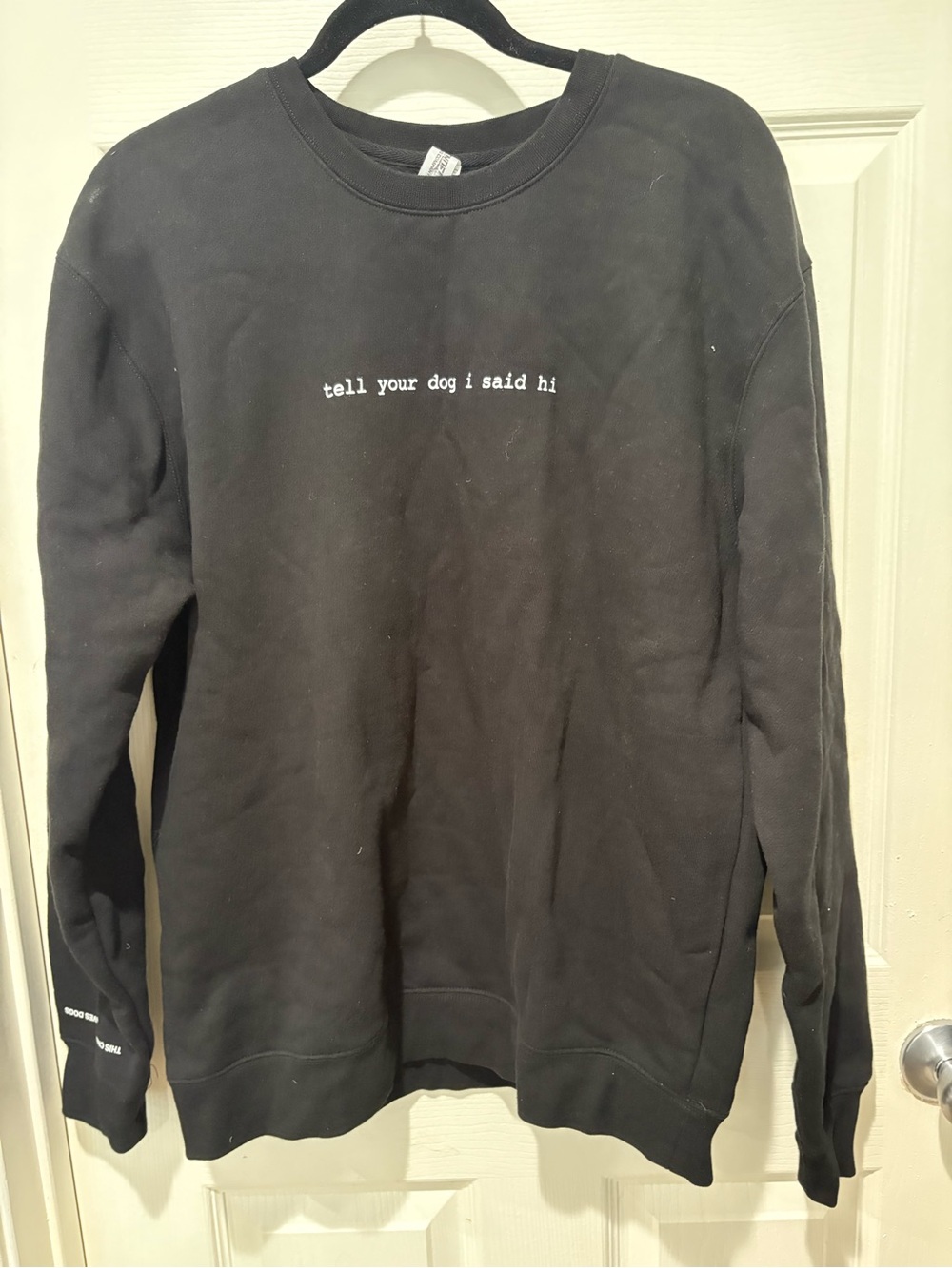 We Rate Dogs Black Graphic Crewneck Sweater
